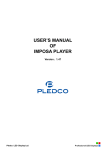 USER`S MANUAL OF IMPOSA PLAYER