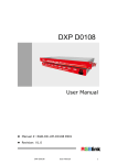 DXP D0108 User Manual