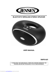 bluetooth wireless stereo speaker user manual smps-625