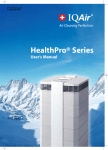 IQAir HealthPro Plus Air Purifier Owner`s Manual | Sylvane