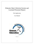 Educator Data Collection System and Licensed Personnel Report