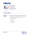 MICROS e7 Version 2.8 ReadMe First