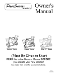 Pacesaver Scooter Owner`s Manual