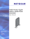 N300 Wireless Gigabit ADSL2+ Modem Router DGN3500