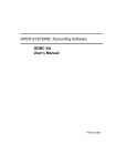 OPEN SYSTEMS® Accounting Software ODBC Kit User`s Manual