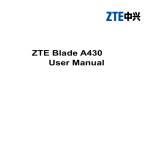 User manual for ZTE Blade A430