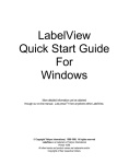 LabelView Quick Start Guide For Windows