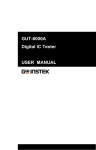 GUT-6000A Digital IC Tester USER MANUAL