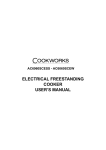electrical freestanding cooker user`s manual