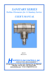 Turbine flowmeters for sanitary service user manual