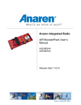 Anaren Integrated Radio AIR BoosterPack User`s Manual