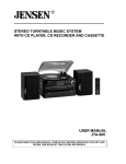 stereo turntable music system with cd player, cd recorder and