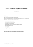 ViewTi Scalable Digital Microscope User`s Manual Welcome