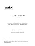 EVE/NET Remote User Manual