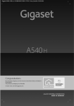 Gigaset A540H User Manual