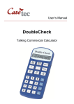 The Double Check Talking Commercial Calculator Instructions