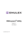HBAnyware Utility User Manual Version 3.1