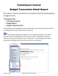 Commitment Control Budget Transaction Detail Report