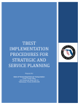 TBEST Implementation Procedures for Strategic and Service Planning