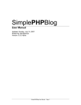 SimplePHPBlog User Manual