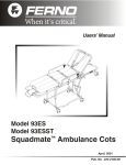 Ferno 93-ES Squad Mate Ambulance Cot Series User Manual