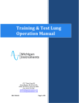 Training & Test Lung Operation Manual