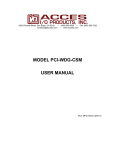 MODEL PCI-WDG-CSM USER MANUAL