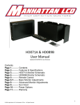 HD071A & HD089B User Manual