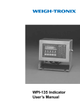 WPI-135 Indicator User`s Manual - Avery Weigh