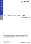 External Flash Definition Editor （EFE） User`s Manual