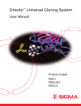 Director™ Universal Cloning System - Sigma