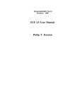 TUF 2.5 User Manual Philip T. Keenan