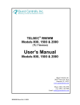 User`s Manual - Quest Controls Inc.
