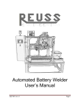 Automated Battery Welder User`s Manual