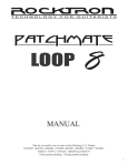 Rocktron PatchMate Loop 8 Rack Mount Manual
