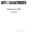 Powerware® 9125 User`s Guide