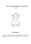 MEGA BEAM200 MOVING HEAD LIGHT User manual