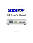 UM2 Manual - MIDIator Systems