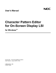 Character Pattern Editor for On-Screen Display LSI for Windows UM