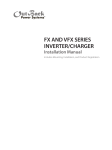 FX AND VFX SERIES INVERTER/CHARGER Installation Manual