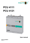 PCU 4111 PCU 4121 User manual