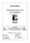 Refrigerating Circulator KH-5 user manual (English)