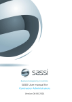SASSI User manual for Contractor Administrators