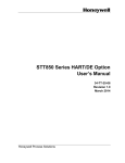 STT850 Series HART/DE Option User`s Manual