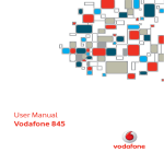 User Manual Vodafone 845