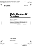 Sony STR-DG600 Operating Instructions