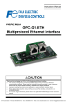 FUJI OPC-G1-ETH Ethernet Option Card User`s Manual