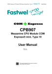 CPB907 Mezzanine CPU Module COM Express® mini