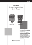 SPS300 A/B Pressure Sensor/Switch User`s Manual