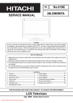 Hitachi 26LD8000TA Tv User Guide Manual Operating